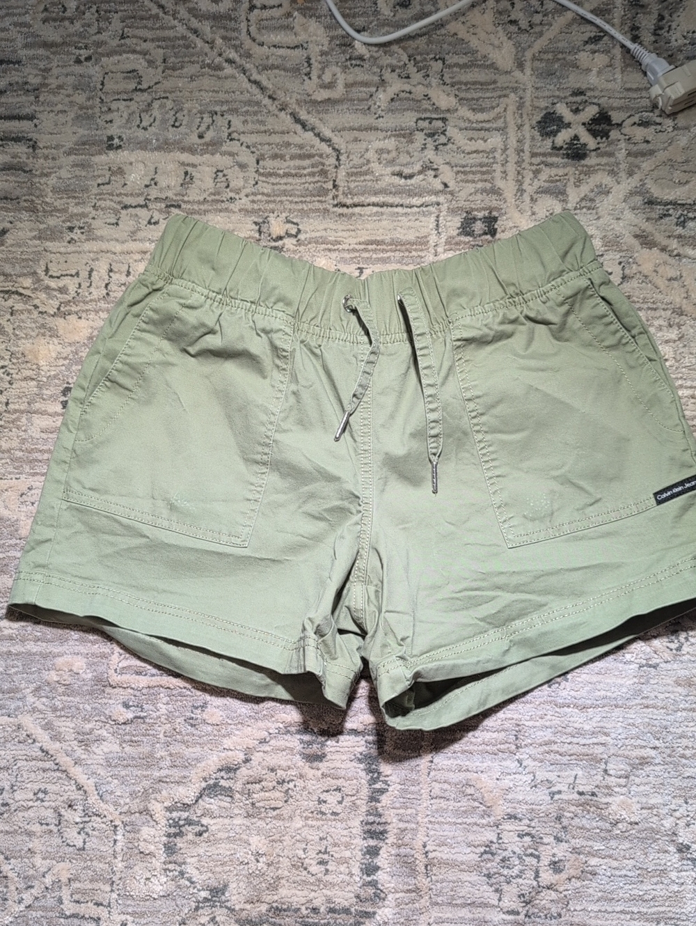 calvin Klein Olive Green Women's Drawstring Shorts